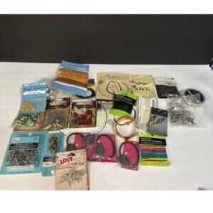 27 Pc Jewelry Making Lot – Beads, Findings, & Supplies